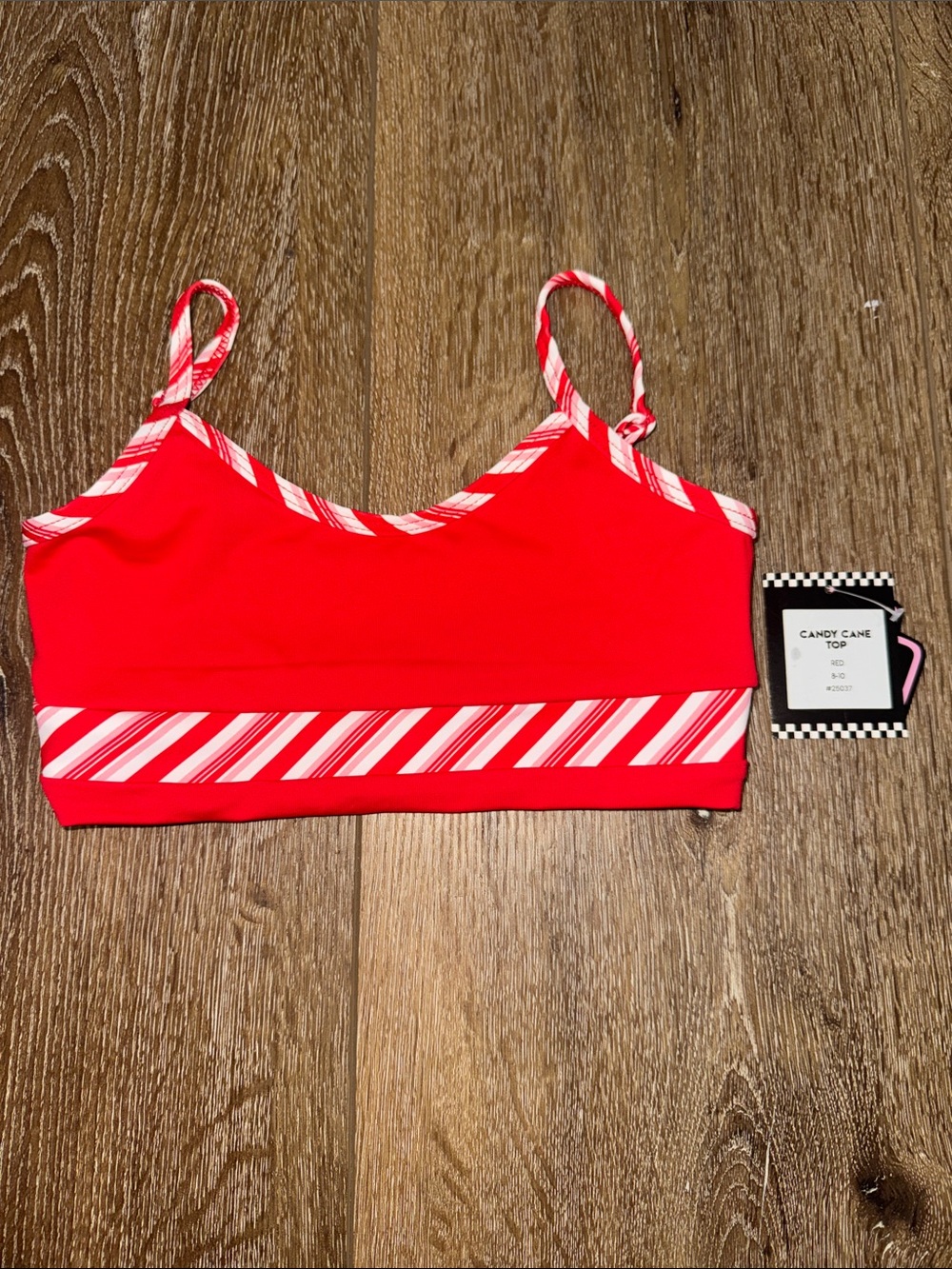 NWT - XO Dance - Candy Cane Top